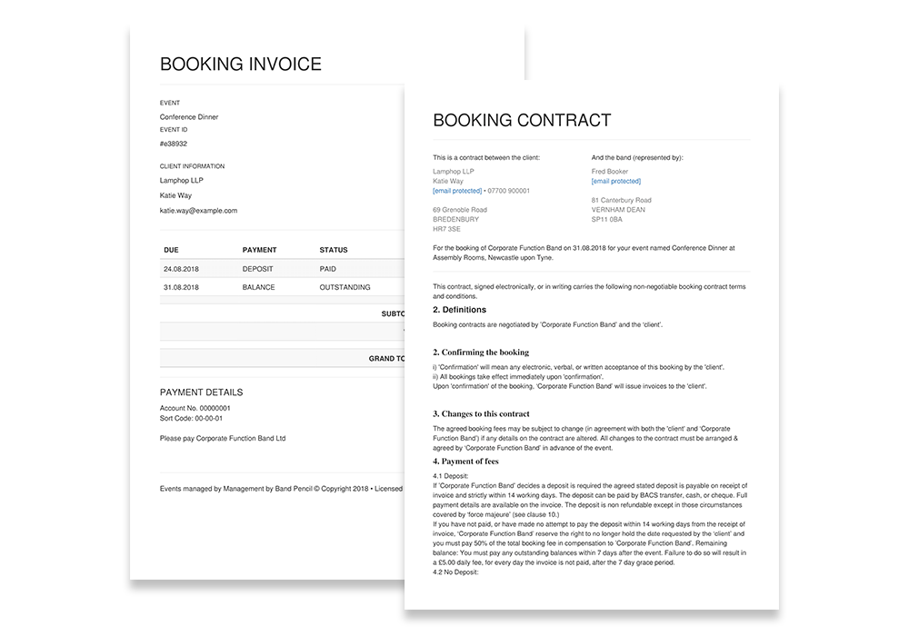 Live Music Contract Template (Free Download) Band Pencil Free